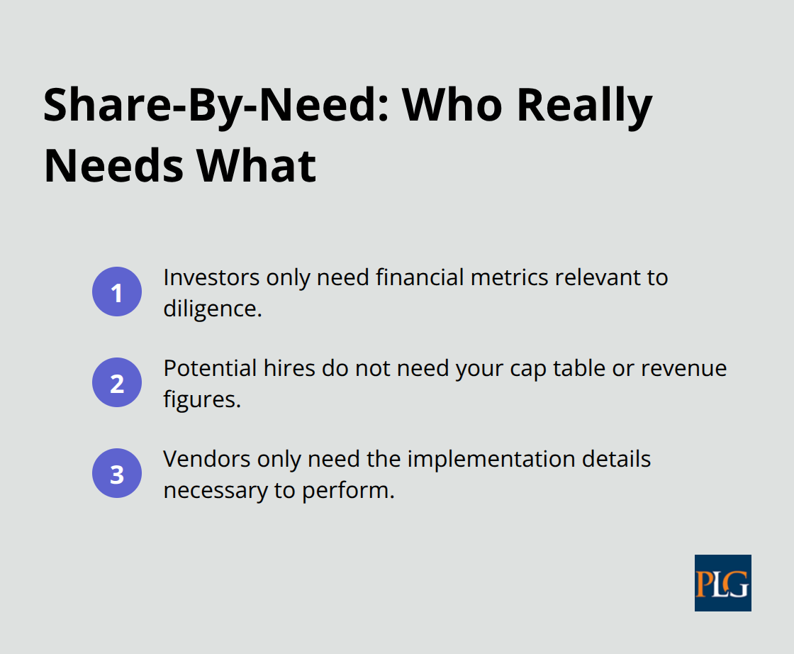 Quick guide to segmenting disclosures by stakeholder - startup NDA agreements